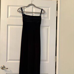 Long Velvet evening dress by Tadashi. With incredible clasp in the back. NEW